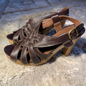 Target Xhilaration Dark Brown Woven Slingback Platform Heels